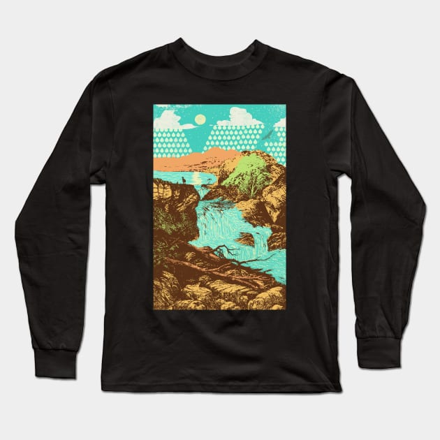 WILD WATERFALL Long Sleeve T-Shirt by Showdeer